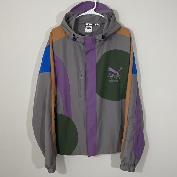 Puma x Kid Super Studios Lightweight Windbreaker Track Jacket Mens Large - Picture 3 of 10